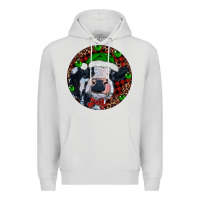 Dove Grey Baby Cow Christmas Premium Hoodie - RanaPortraitStore