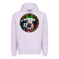 Lilac Baby Cow Christmas Premium Hoodie - RanaPortraitStore