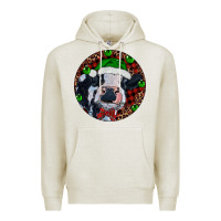 Oatmeal Heather Baby Cow Christmas Premium Hoodie - RanaPortraitStore