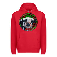 Red Baby Cow Christmas Premium Hoodie - RanaPortraitStore