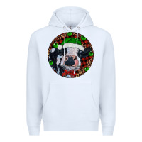 White Baby Cow Christmas Premium Hoodie - RanaPortraitStore