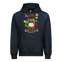 Navy messy bun autism mom Urban Hoodie - RanaPortraitStore