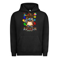 Pigment Black messy bun autism mom Urban Hoodie - RanaPortraitStore
