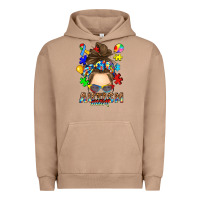 Pigment Burro messy bun autism mom Urban Hoodie - RanaPortraitStore