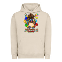 Pigment French Oak messy bun autism mom Urban Hoodie - RanaPortraitStore