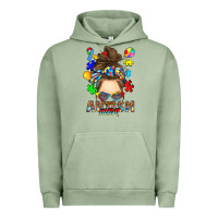 Pigment Oil Green messy bun autism mom Urban Hoodie - RanaPortraitStore
