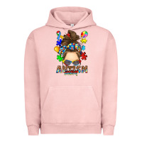 Pigment Salmon messy bun autism mom Urban Hoodie - RanaPortraitStore