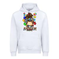 White messy bun autism mom Urban Hoodie - RanaPortraitStore