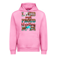 Fuchsia Pink loud and proud wrestling mom Urban Hoodie - RanaPortraitStore