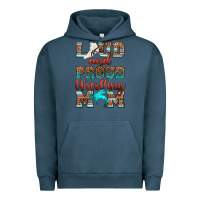 Pigment Midnight Navy loud and proud wrestling mom Urban Hoodie - RanaPortraitStore
