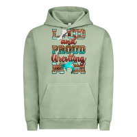 Pigment Oil Green loud and proud wrestling mom Urban Hoodie - RanaPortraitStore