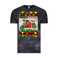 Cloud Black Small Town Christmas Vintage Tee - Artiststas