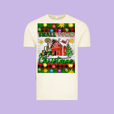 Small Town Christmas Vintage Tee Designed By Artiststas