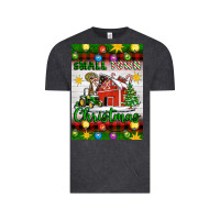 Vintage Black Small Town Christmas Vintage Tee - Artiststas