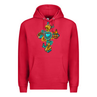 Cardinal western cross with gemstone and sunflowers Premium Hoodie - texasbilliewilder