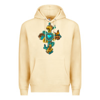 Pina Colada western cross with gemstone and sunflowers Premium Hoodie - texasbilliewilder