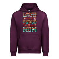 Mauve Wine loud and proud football mom Urban Hoodie - RanaPortraitStore