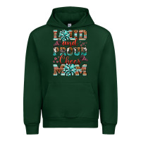 Forest Green loud and proud cheer mom Urban Hoodie - RanaPortraitStore