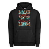 Pigment Black loud and proud cheer mom Urban Hoodie - RanaPortraitStore