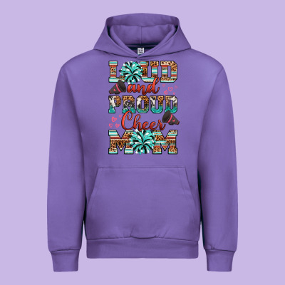 Loud And Proud Cheer Mom Urban Hoodie Designed By Ranaportraitstore