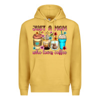 Antique Gold just a mom who loves coffee Premium Hoodie - Zillion Design Studio