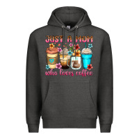 Charcoal Heather just a mom who loves coffee Premium Hoodie - Zillion Design Studio