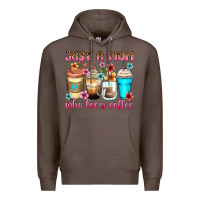 Coffee just a mom who loves coffee Premium Hoodie - Zillion Design Studio