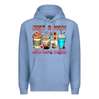 Colony Blue just a mom who loves coffee Premium Hoodie - Zillion Design Studio