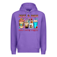 Purple just a mom who loves coffee Premium Hoodie - Zillion Design Studio