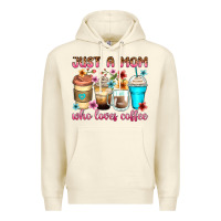Sandshell just a mom who loves coffee Premium Hoodie - Zillion Design Studio