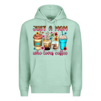 Seafoam just a mom who loves coffee Premium Hoodie - Zillion Design Studio