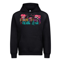Black handmade with love Urban Hoodie - RanaPortraitStore