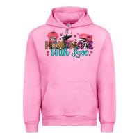 Fuchsia Pink handmade with love Urban Hoodie - RanaPortraitStore