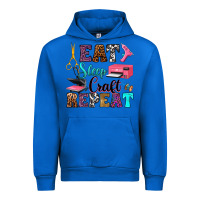 Cobalt eat sleep craft repeat Urban Hoodie - RanaPortraitStore