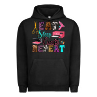 Pigment Black eat sleep craft repeat Urban Hoodie - RanaPortraitStore