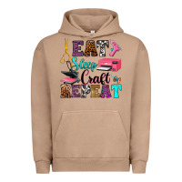 Pigment Burro eat sleep craft repeat Urban Hoodie - RanaPortraitStore