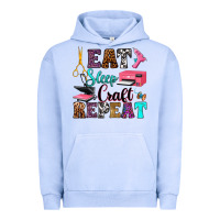 Pigment Grape Ice eat sleep craft repeat Urban Hoodie - RanaPortraitStore