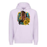 Lilac western horse with horseshoe Premium Hoodie - texasbilliewilder