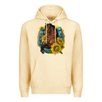 Pina Colada western horse with horseshoe Premium Hoodie - texasbilliewilder