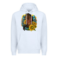 White western horse with horseshoe Premium Hoodie - texasbilliewilder