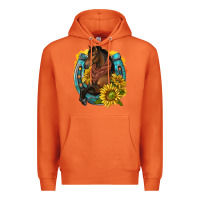 Carrot western horse with horseshoe Premium Hoodie - texasbilliewilder