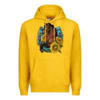 Lemon western horse with horseshoe Premium Hoodie - texasbilliewilder