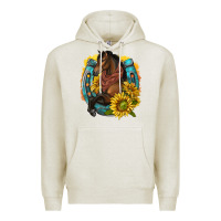 Oatmeal Heather western horse with horseshoe Premium Hoodie - texasbilliewilder
