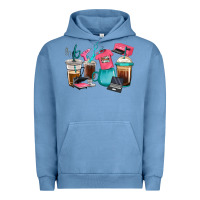 Pigment Pebble Blue crafting coffee cups Urban Hoodie - RanaPortraitStore