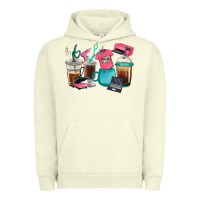 Pigment Pistachio crafting coffee cups Urban Hoodie - RanaPortraitStore
