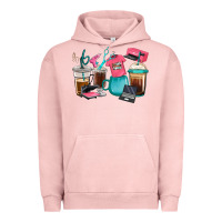 Pigment Salmon crafting coffee cups Urban Hoodie - RanaPortraitStore