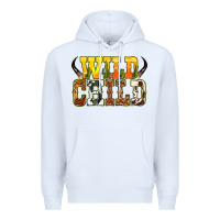 White Western wild child Premium Hoodie - texasbilliewilder
