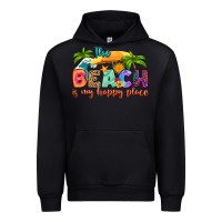 Black the beach is my happy place Urban Hoodie - RanaPortraitStore