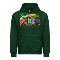 Forest Green the beach is my happy place Urban Hoodie - RanaPortraitStore