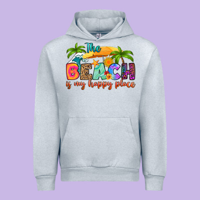 The Beach Is My Happy Place Urban Hoodie Designed By Ranaportraitstore